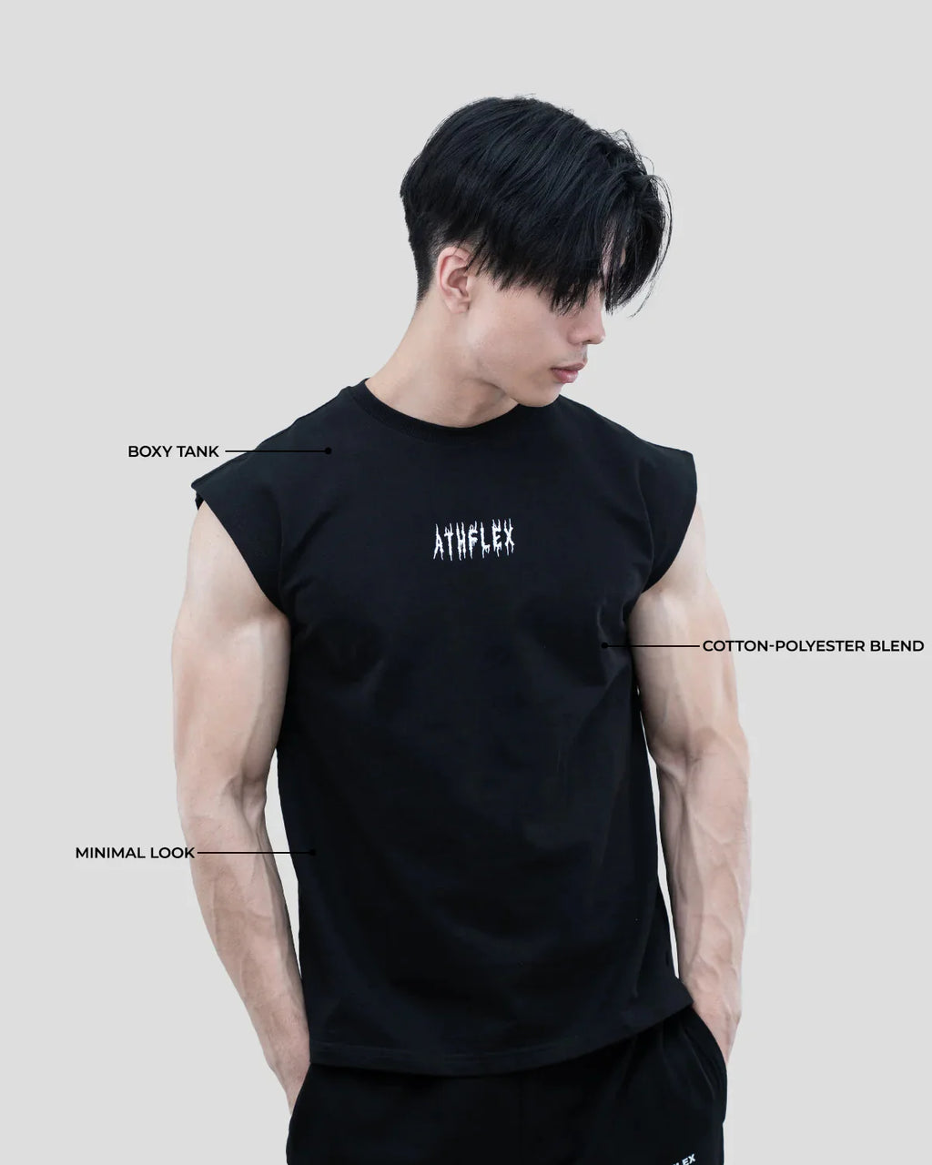 Athflex - Dark Flex Boxy tank