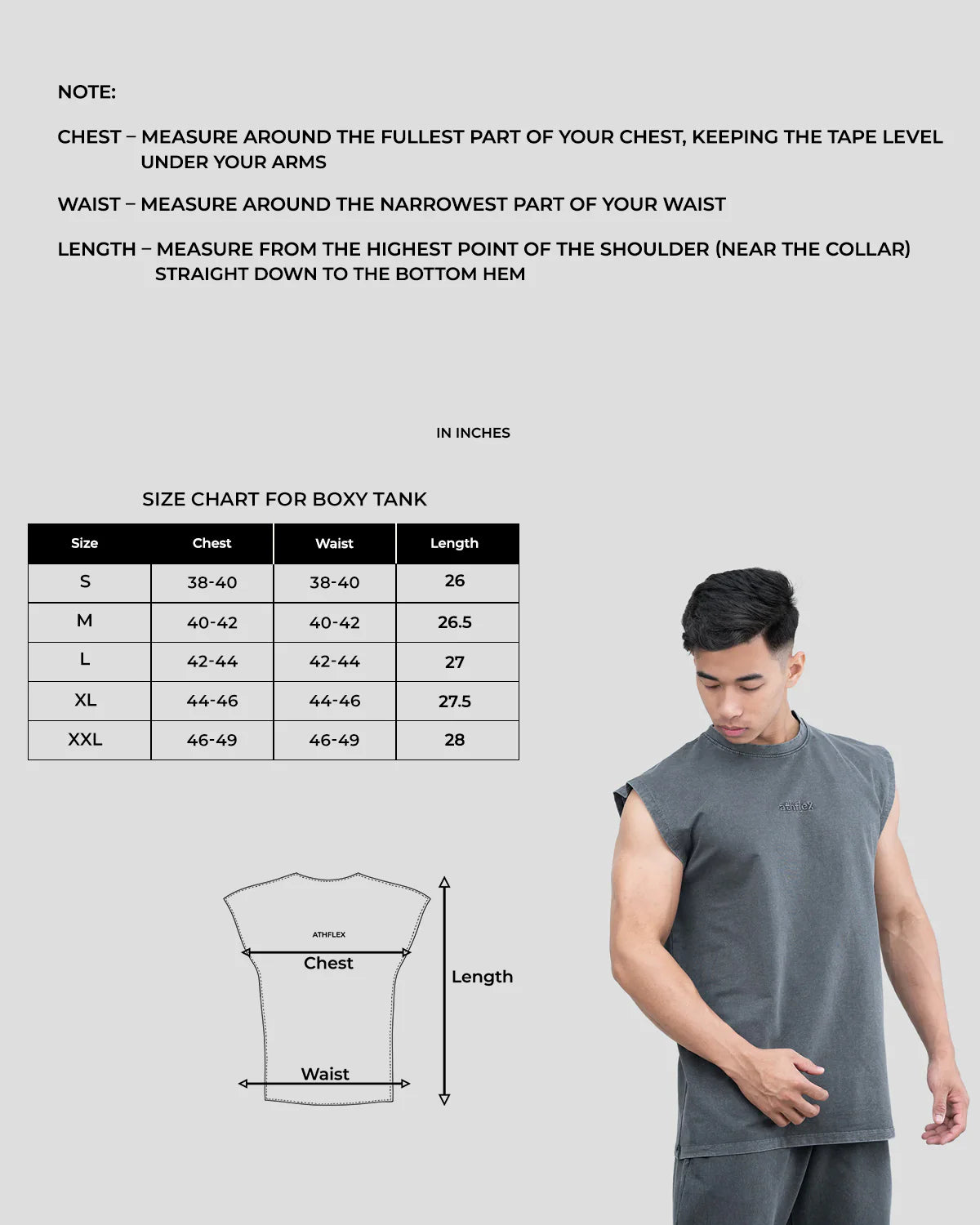 Athflex - Triblade Acid Wash Tank - Stone Grey