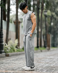 Athflex - Acid Wash Boxy Tank - Cloud Grey