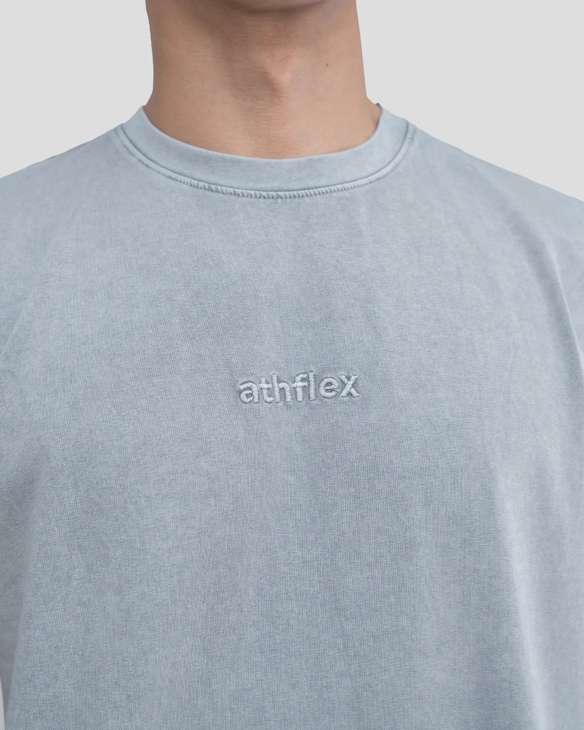 Athflex - Acid Wash Boxy Tank - Cloud Grey