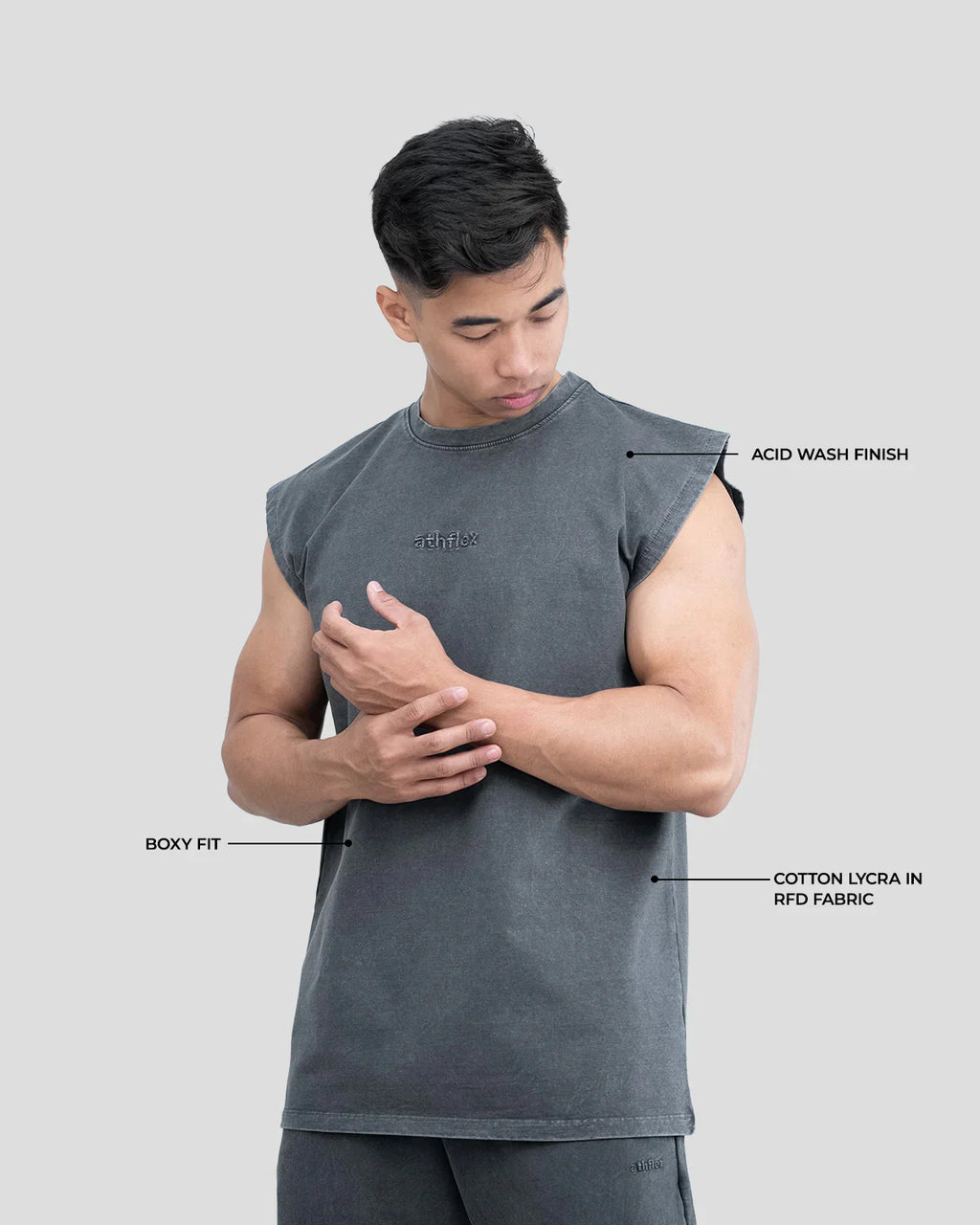 Athflex - Triblade Acid Wash Tank - Stone Grey