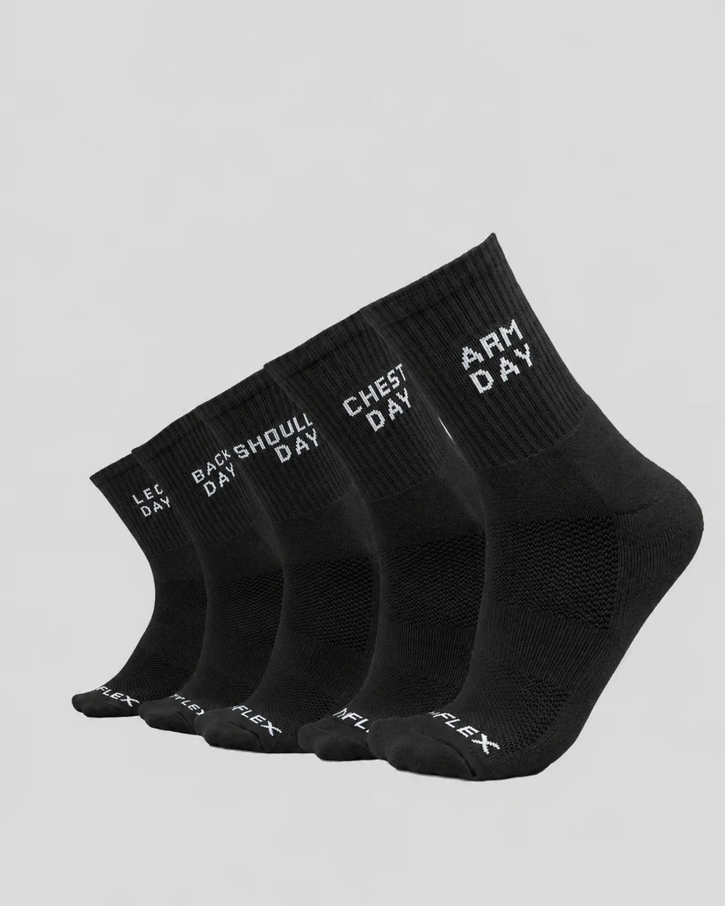 Athflex - Training Crew Socks (Pack Of 5 ) - Black