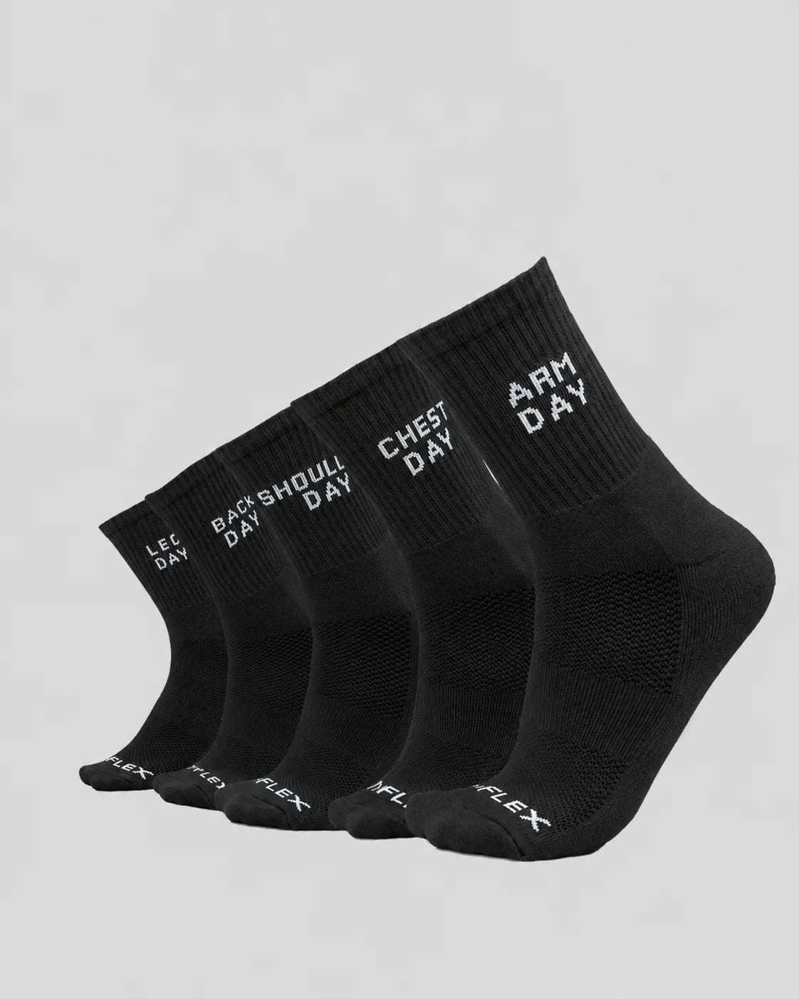 Athflex - Training Crew Socks (Pack Of 5 ) - Black