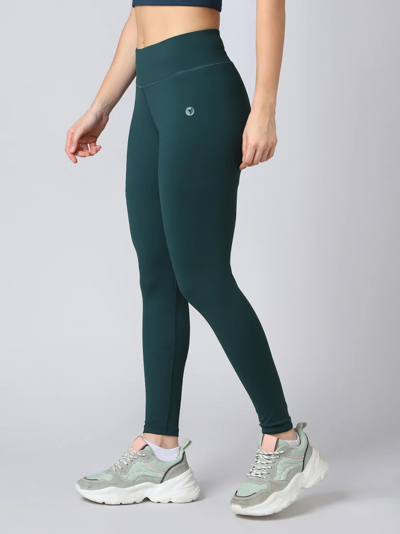 TECHNOSPORTS - Women Solid Slim Fit Tights - Gulf Coast B