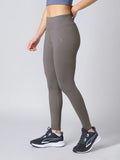 TECHNOSPORTS - Women Solid Slim Fit Tights - Light Grey