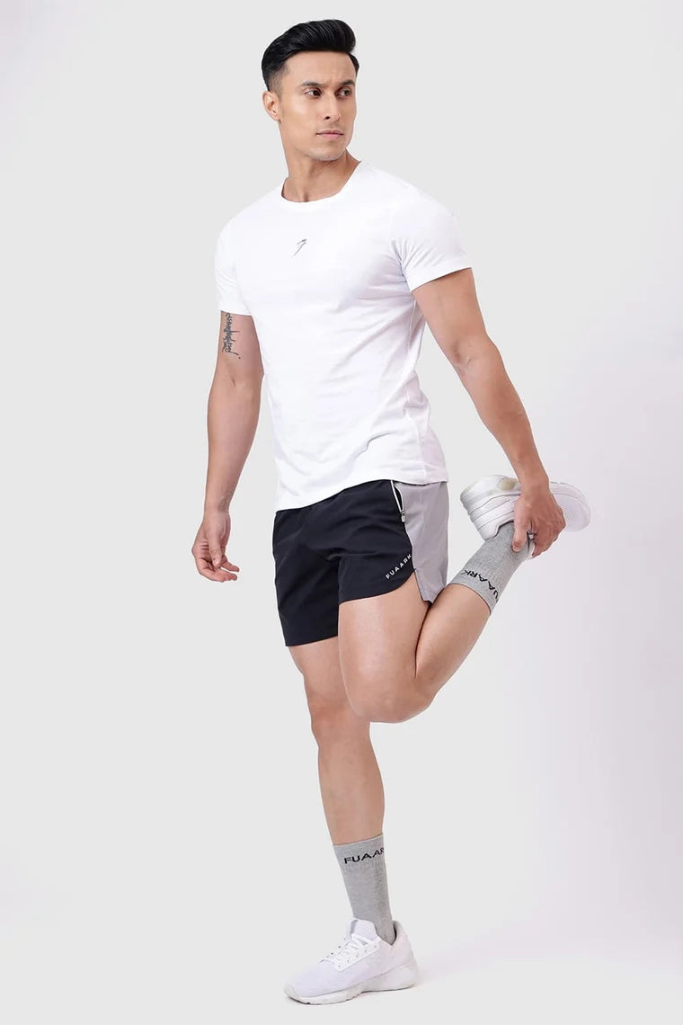 Fuaark Snap Colourblock Shorts Black