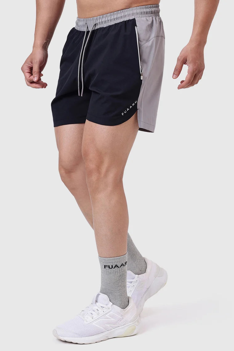 Fuaark Snap Colourblock Shorts Black