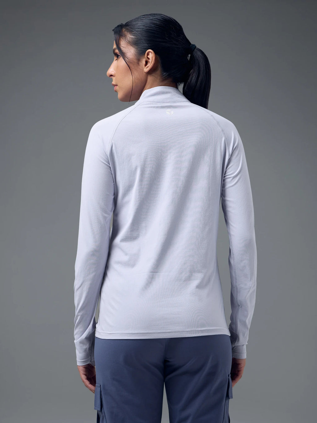 TECHNOSPORT Women Solid High Neck Polyester - Heather