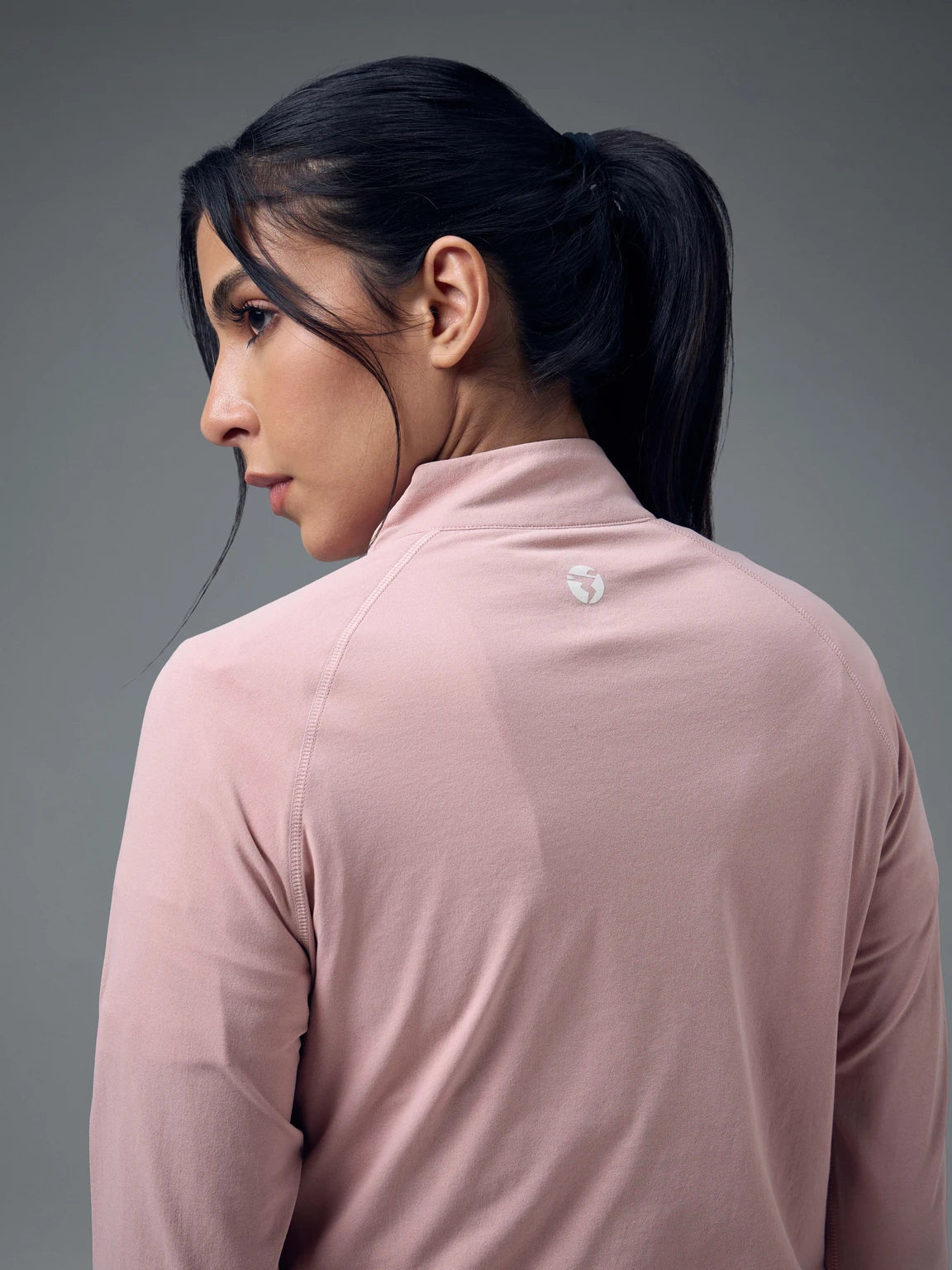TECHNOSPORT Women Solid High Neck Polyester - Pink