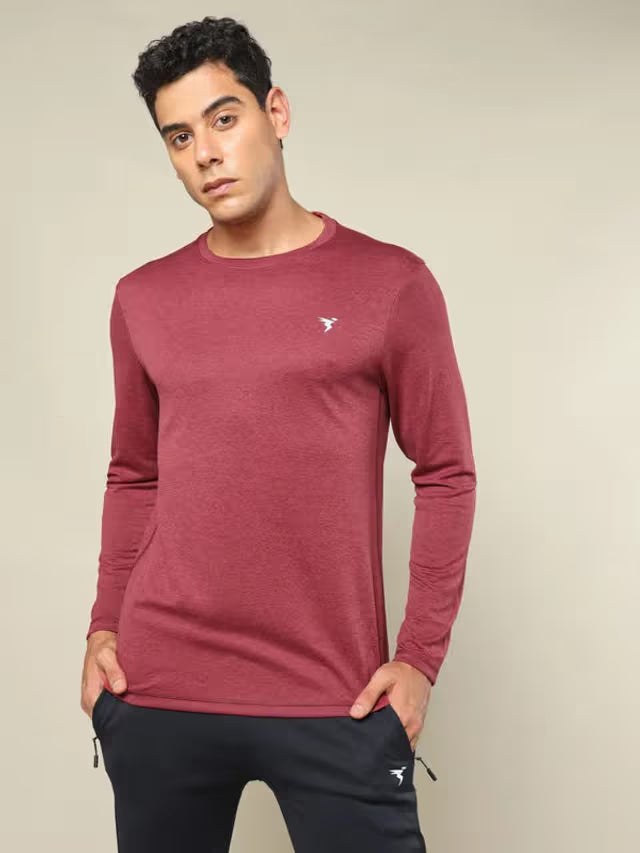 Technosports Mens Basic Crewneck Shirt Full Sleeve