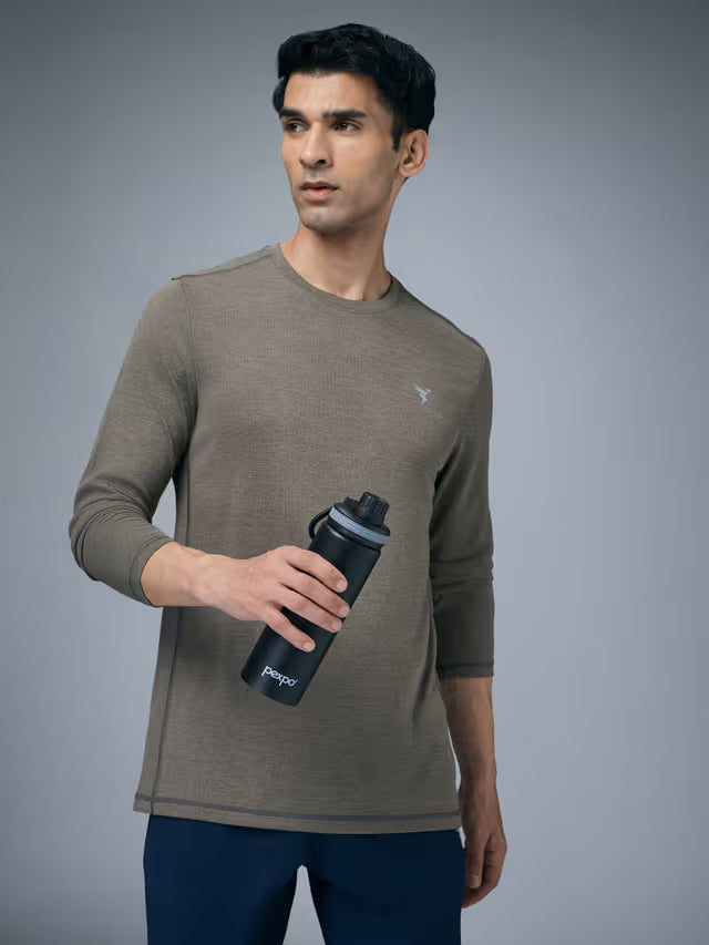 Technosports Mens Basic Crewneck Shirt Full Sleeve