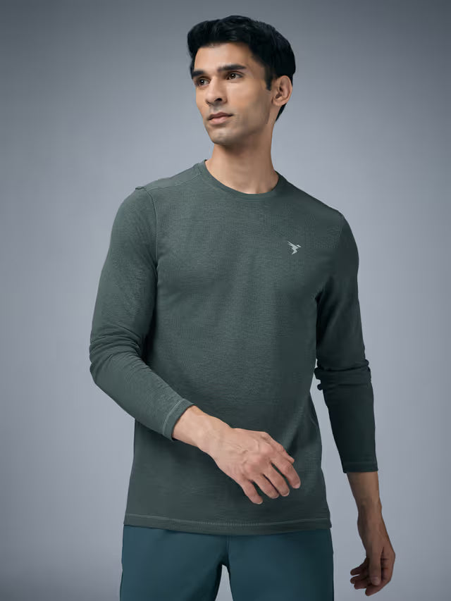 Technosports Mens Basic Crewneck Shirt Full Sleeve
