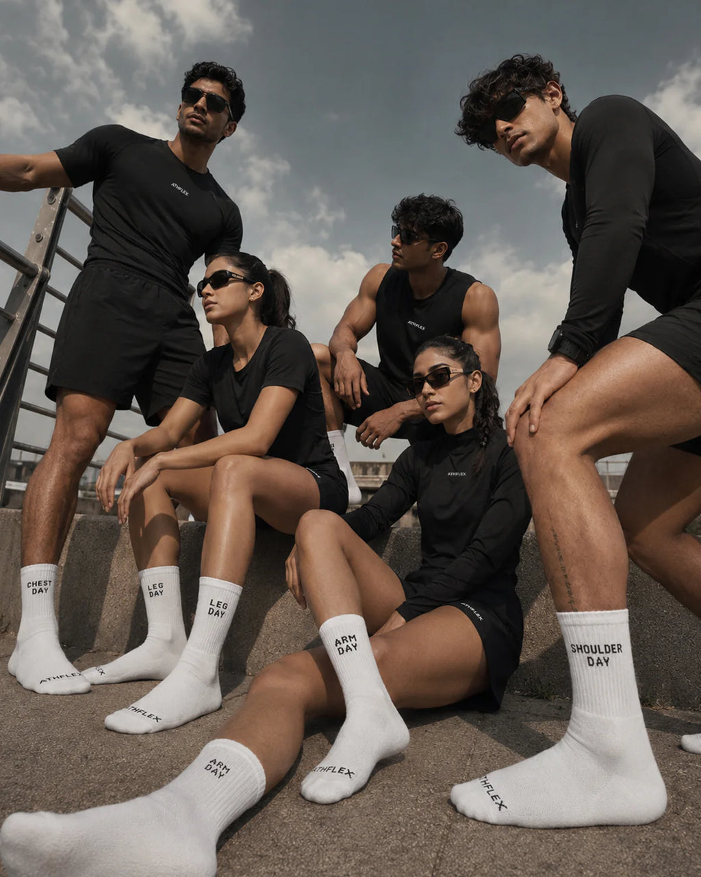 Athflex - Training Crew Socks (Pack Of 5 ) - White